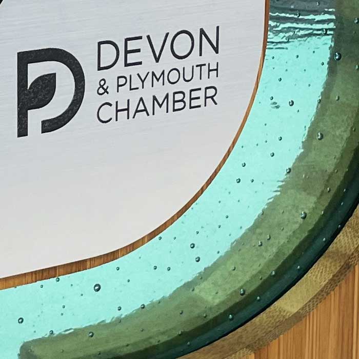 Custom BBC Green Sport Awards with recycled glass and bamboo