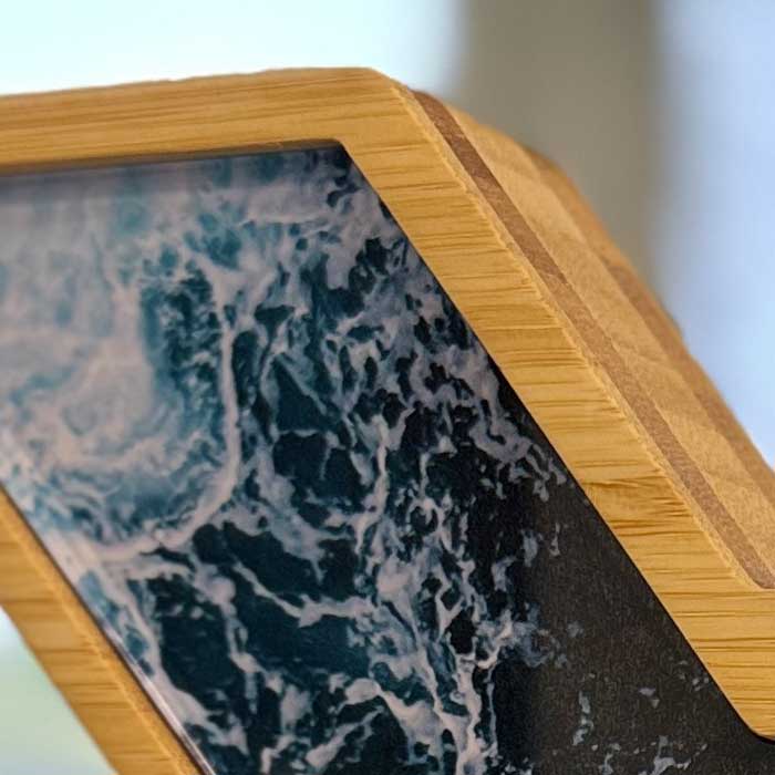 Custom BBC Green Sport Awards with recycled glass and bamboo