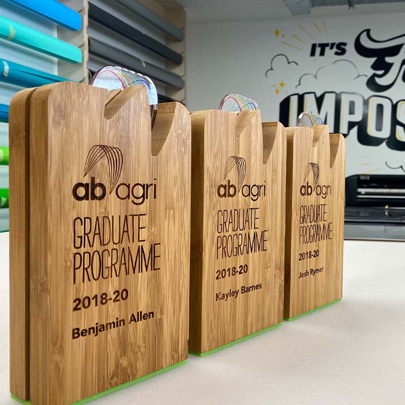 AB Agri Graduate Student Award – sustainable bamboo award with custom engraving | More Awards