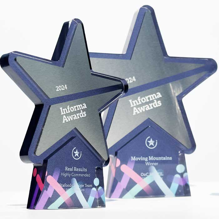 Custom BBC Green Sport Awards with recycled glass and bamboo