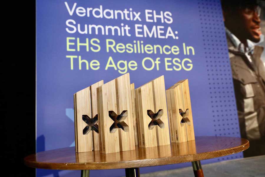 Bespoke bamboo awards created for Verdantex sustainability presentation