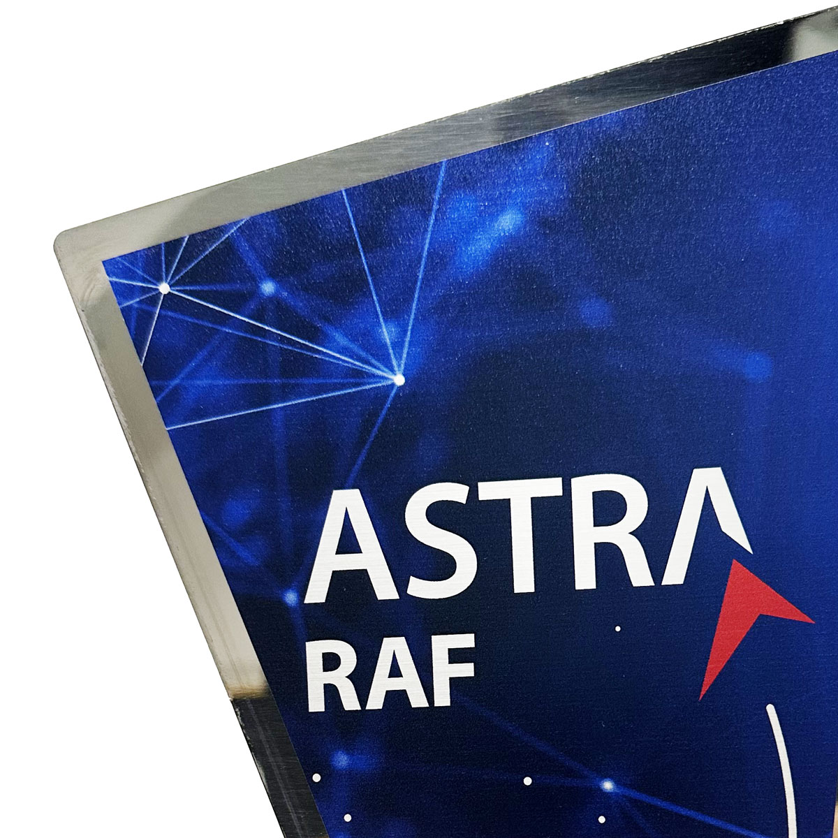 Stainless steel award detail image with Royal Air Force logo | by More Awards