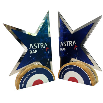 Metal star awards for Royal Air Force  with sustainable base