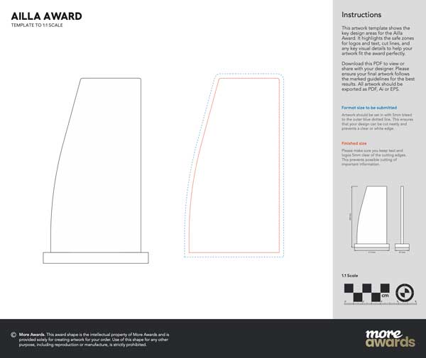 Ailla artwork template by More Awards