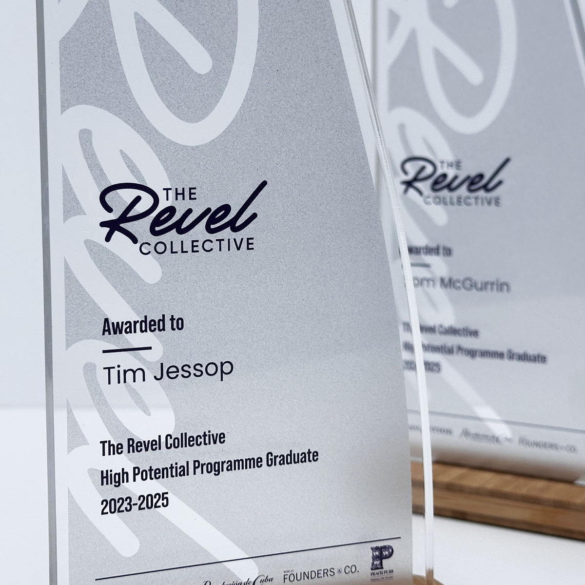 Good value sustainable trophy crafted from bamboo and acrylic by More Awards for eco-conscious corporate or community awards