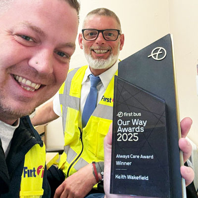 First Bus award winner of Beryan award