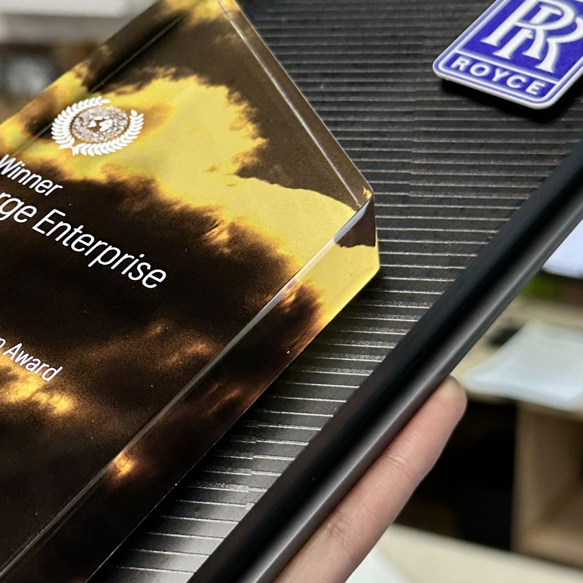 Premium Eco Stone award crafted by More Awards to reward sustainability, innovation, or partnership success with eco-conscious materials