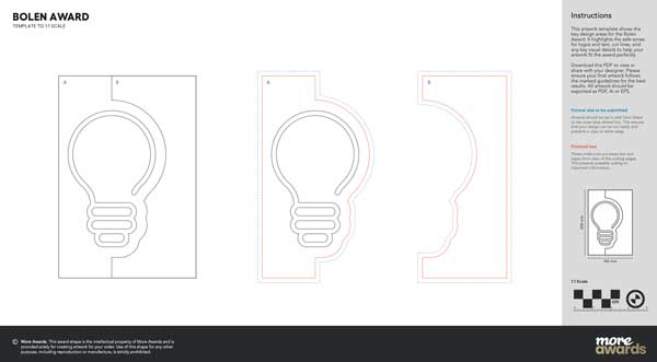 Bolen artwork template by More Awards