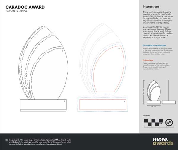 Caradoc artwork template by More Awards