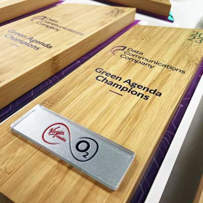 Bamboo award with contemporary style for travel awards