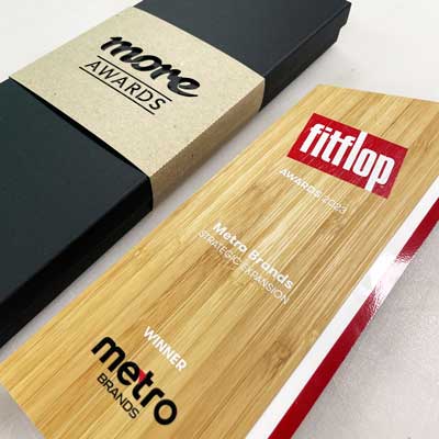 Eco bamboo award with presentation box