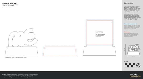 Dorn artwork template by More Awards