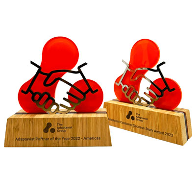 Quality corporate hand shake awards with fast delivery