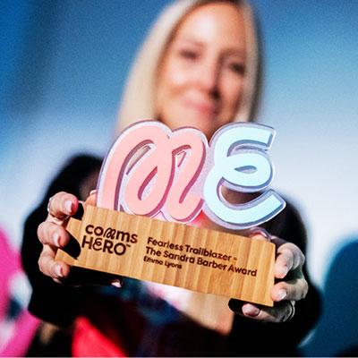Sustainable Dorn award with bamboo and acrylic in custom shape