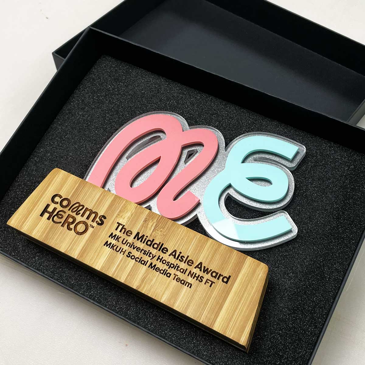 Sustainable bamboo award with presentation box | by More Awards