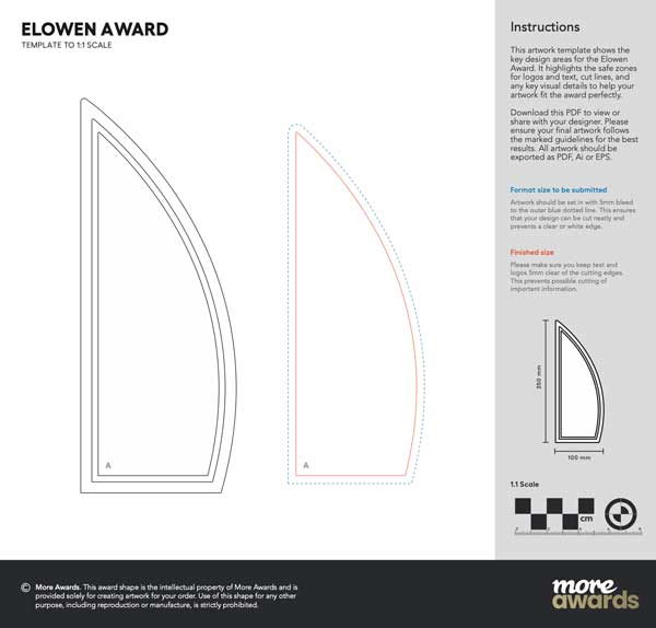 Elowen artwork template by More Awards