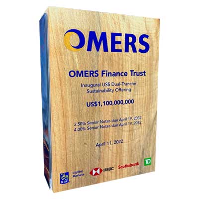 Corporate finance awards with quality sustainable finish