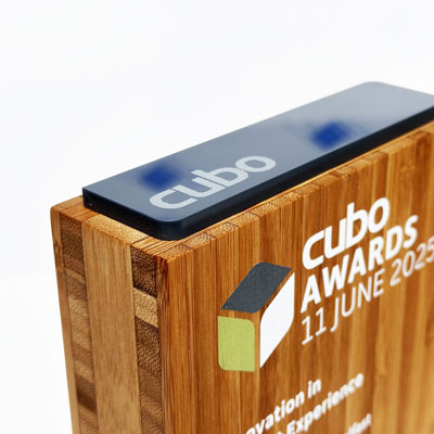 Wooden block university award