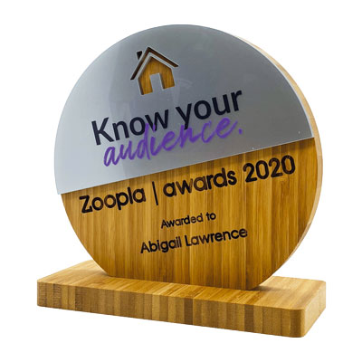 Zoopla awards with sustainable materials produced by More awards