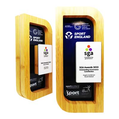 Quality education awards supplier with choice of finishes on each sustainable award