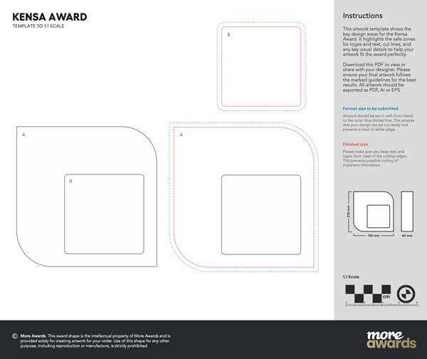 Kensa artwork template by More Awards