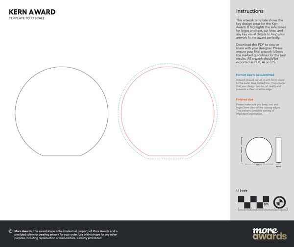 Kern artwork template by More Awards