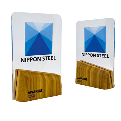 Steel industry awards with sustainable materials for corporate industry from More Awards