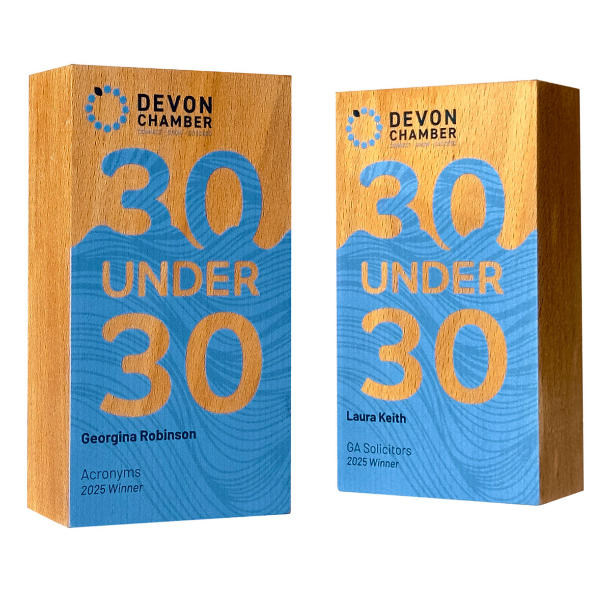 Customisable wooden block Lowdy award by More Awards | Ready to despatch with fast delivery