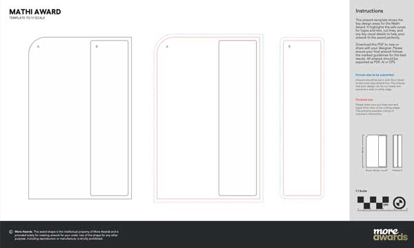 Mathi artwork template by More Awards