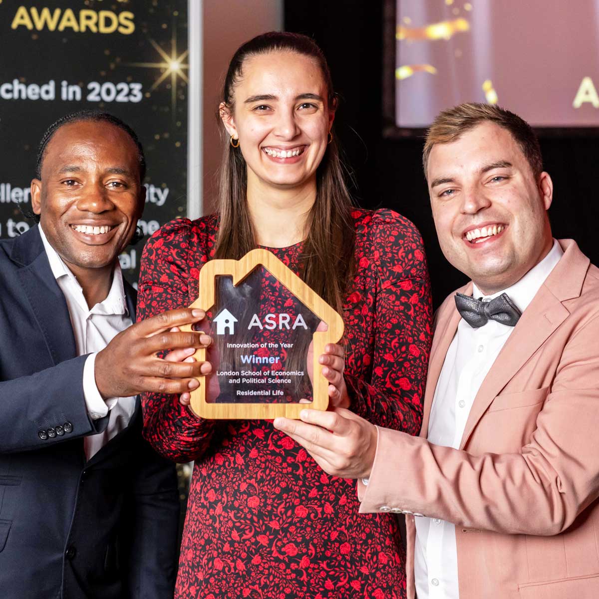 House shape awards presented at awards event