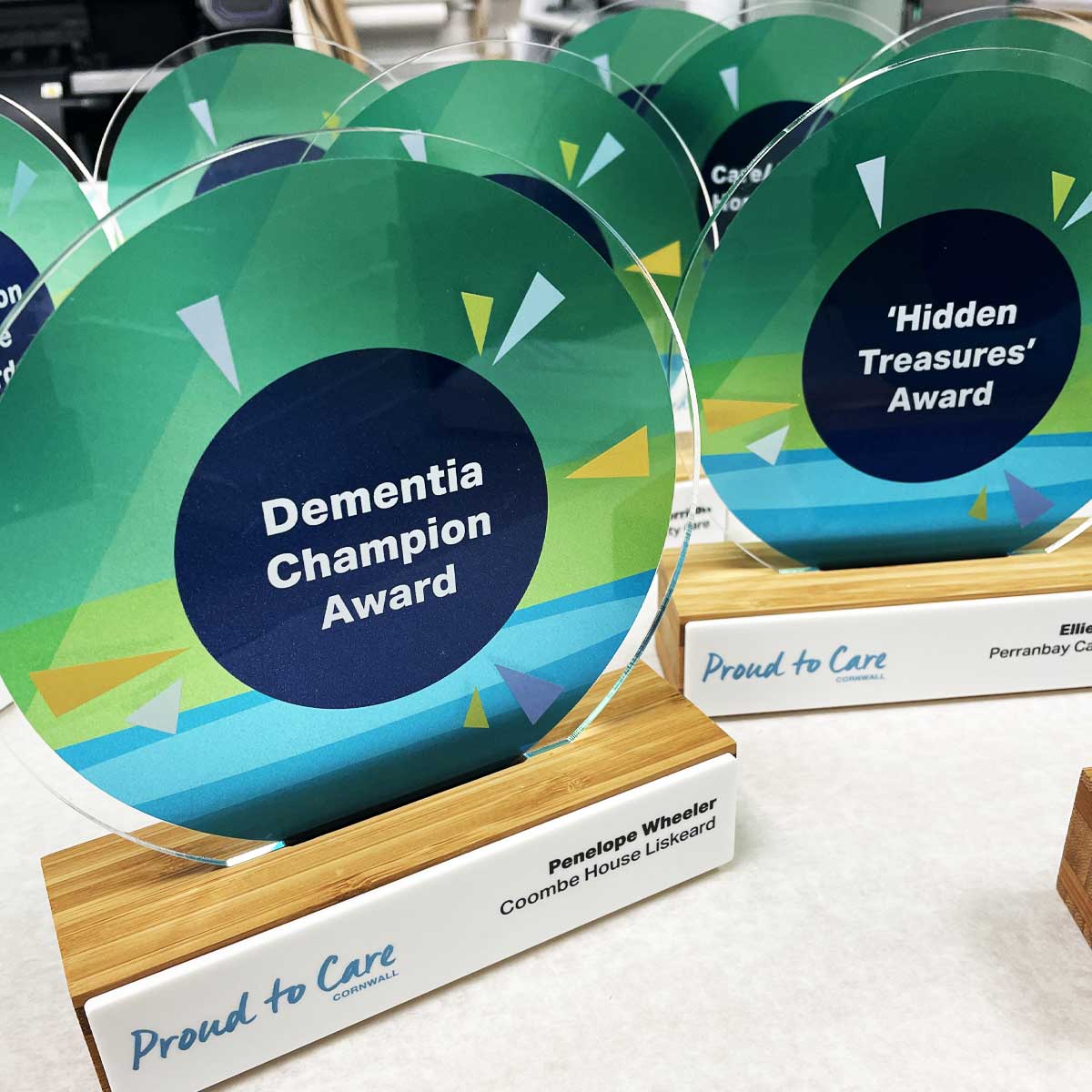 Dementia awards with custom care company branding incorporated | by More Awards