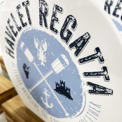 Distinctive round trophy for rowing, sailing, and water sports events