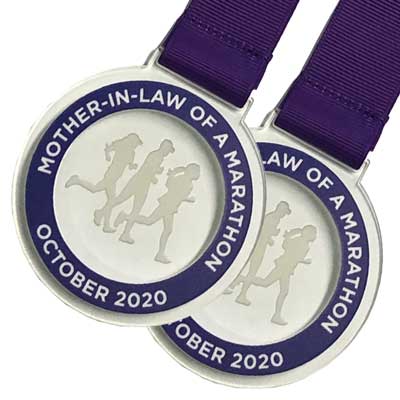 Running medals with laser enfraved 3D detail and fast delivery