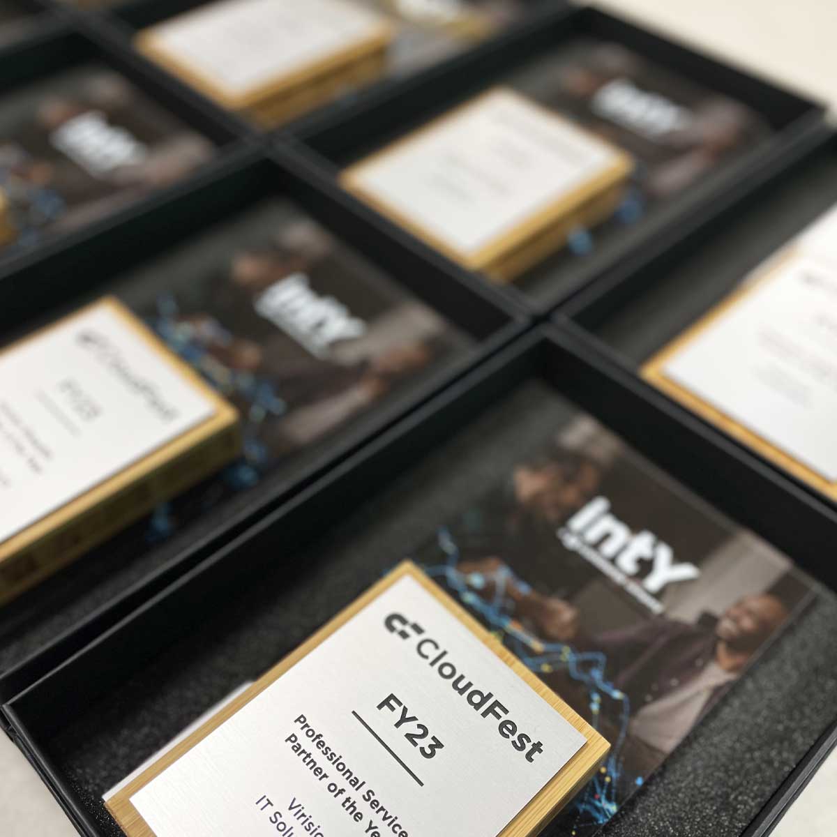 Corporate sustainable awards in bespoke boxes | by More Awards