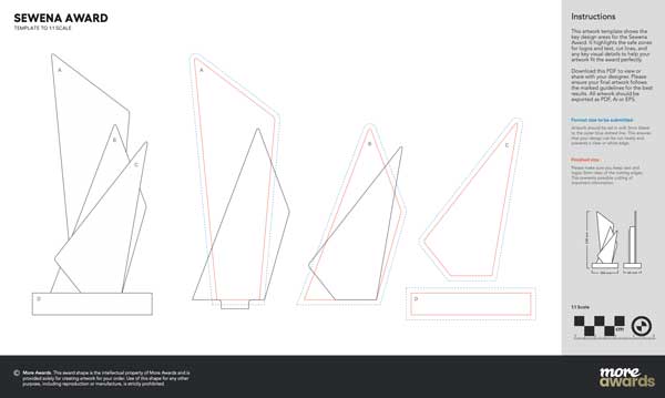Sewena artwork template by More Awards