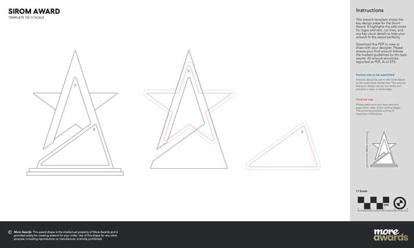 Sirom artwork template by More Awards