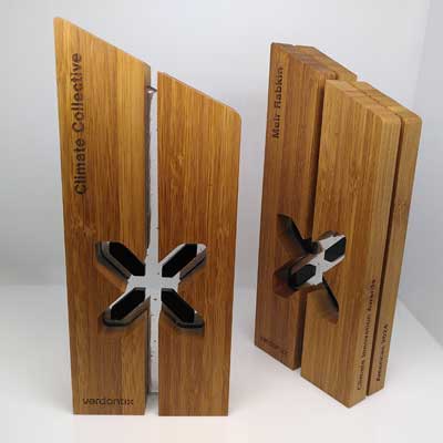 Unusal award design perfect for cliamte innovation awards | Produced by More Awards