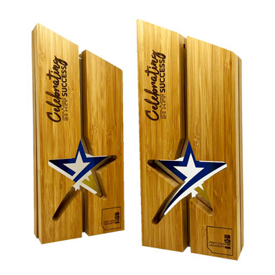 Customisable sustainable star award by More Awards | Ready to despatch