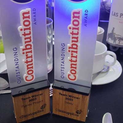 Eco-friendly bamboo and acrylic award for sustainability recognition by More Awards