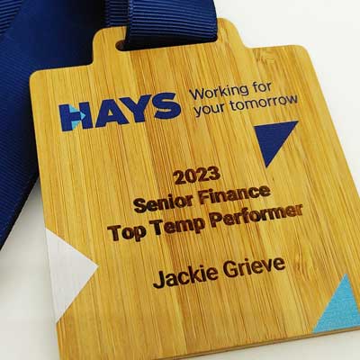 Square corporate medals with quality printed finish available with fast delivery.