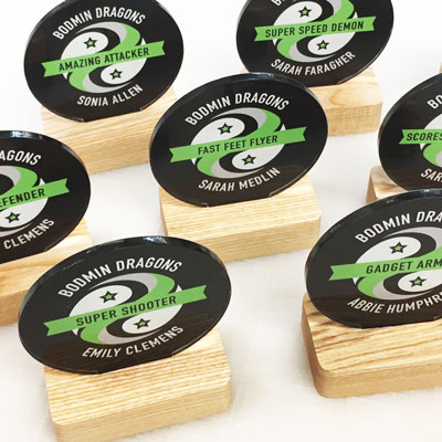 Investors in the environment awards produced in bamboo with leaf designon face | By More Awards