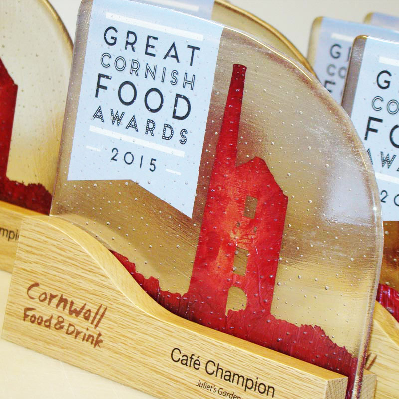 Great Cornish food awards using sustainable glass and copper in the design | Produced by More Awards