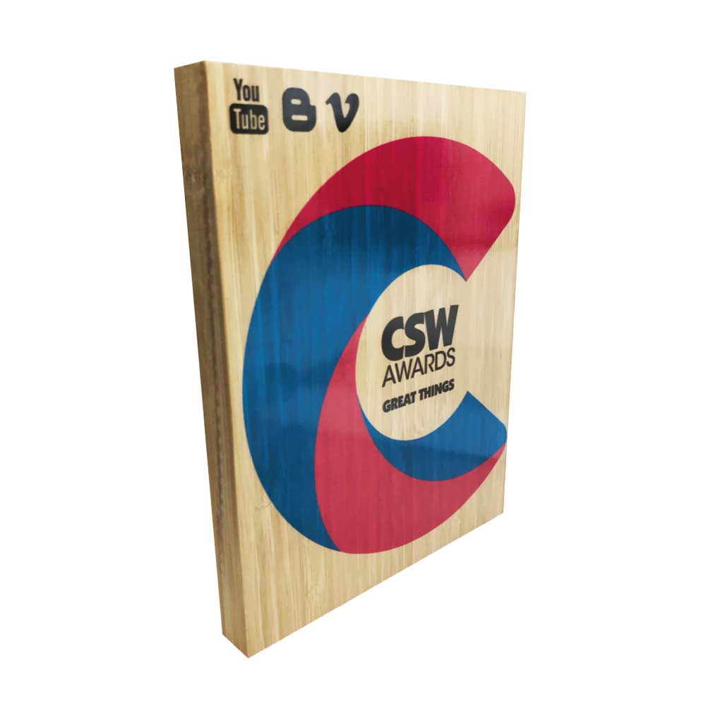 Customised bamboo award