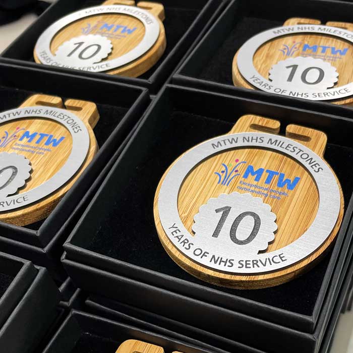 Custom medals with presentation boxes